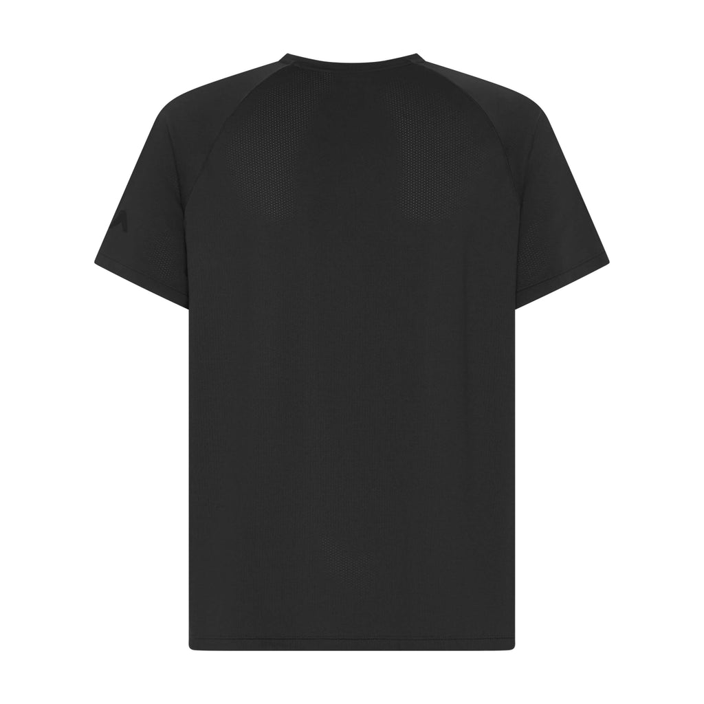 Black Ambush Raglan Tee by Unconditional Active featuring contrasting white sleeves and a relaxed fit.