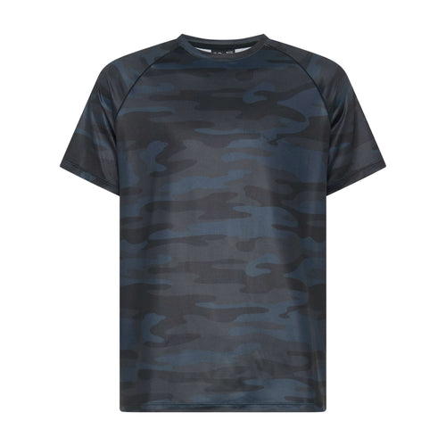 Unconditional Active Ambush Raglan Tee with camouflage pattern, casual tops with contrasting sleeves and comfortable fit.