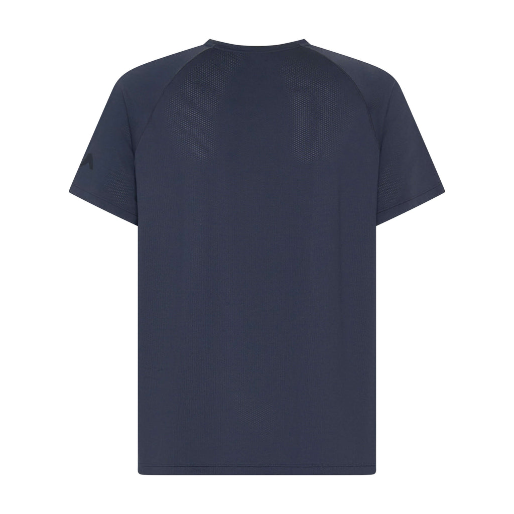 Dark charcoal Ambush Raglan Tee by Unconditional Active, showing the casual, fitted top with contrasting raglan sleeves.