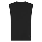Black Darkside Muscle Tank top by Unconditional Active, featuring a sleeveless design and bold printed logo on the front.