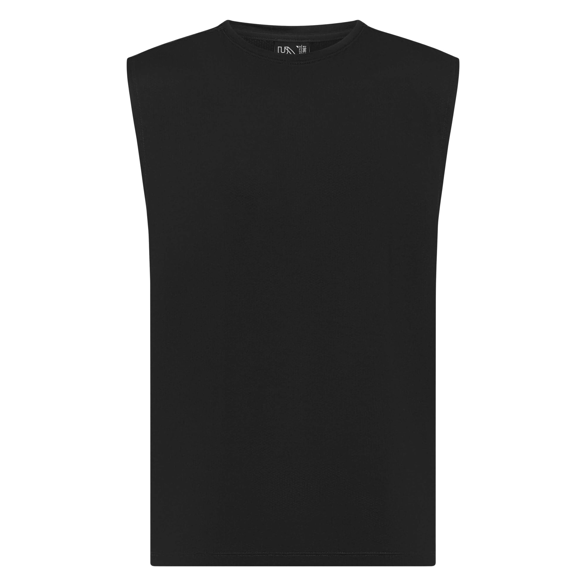 Black Darkside Muscle Tank top by Unconditional Active, featuring a sleeveless design and bold graphic print.