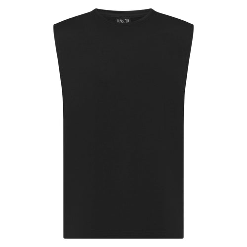Black Darkside Muscle Tank top by Unconditional Active, featuring a sleeveless design and bold graphic print.