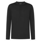 Unconditional Active Darkside long sleeve top in black, fitted tops with a sleek design and crew neckline.