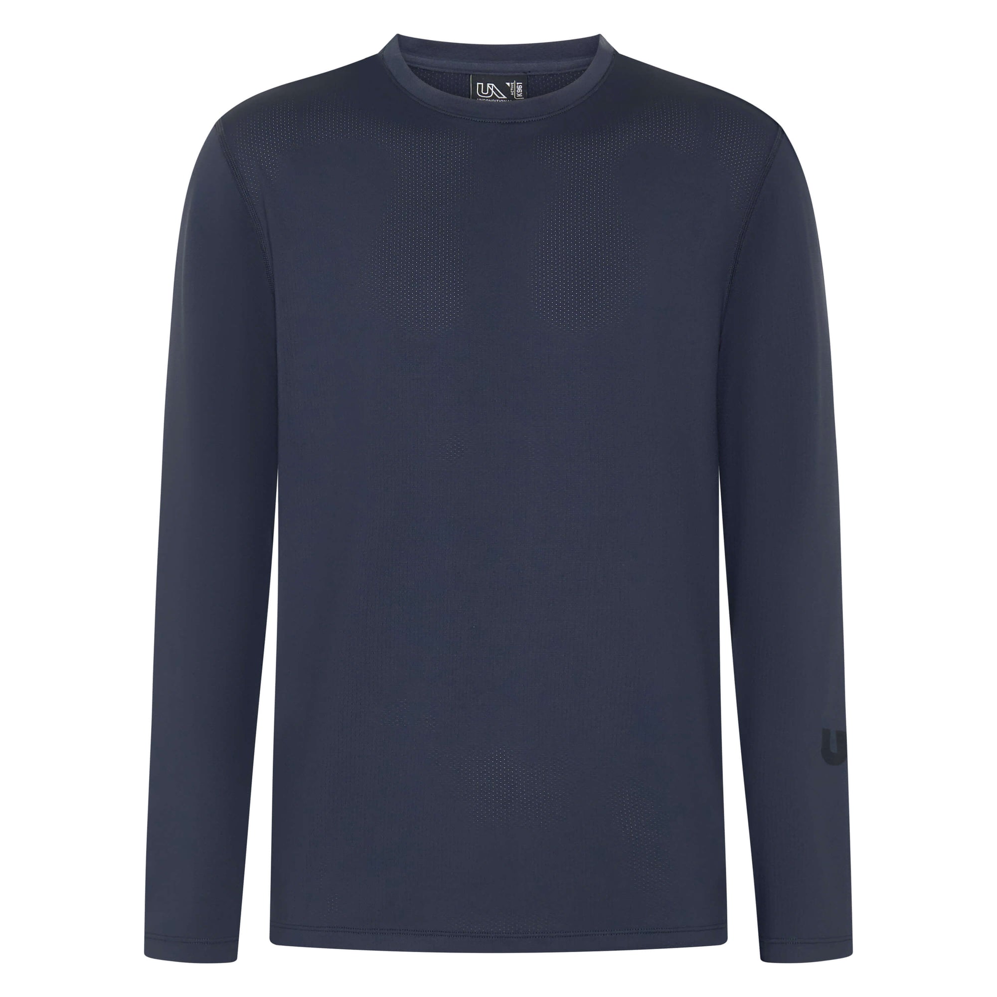 Unconditional Active Darkside long-sleeve top in dark charcoal, fitted tops for activewear with a stylish, sleek design.