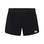 Black Invincible Distance Run Shorts by Unconditional Active, lightweight athletic shorts with a comfortable fit for running.