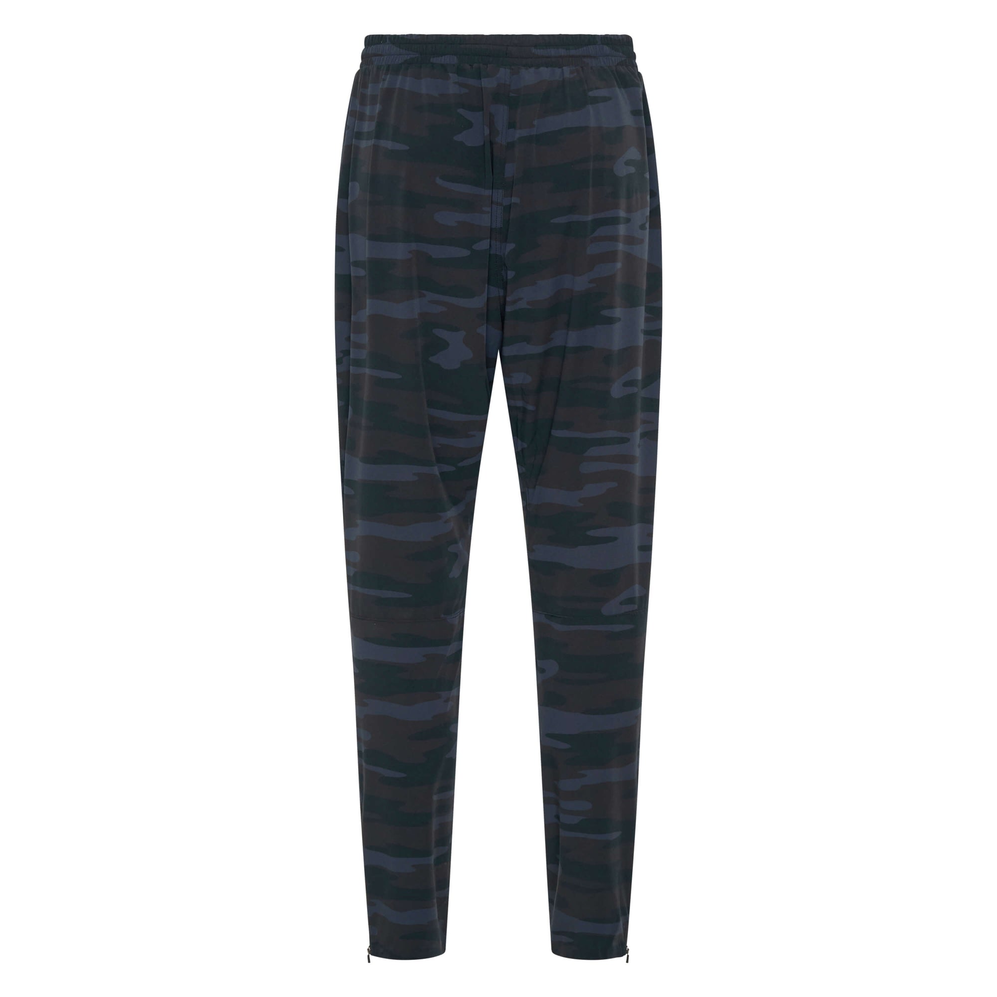 Unconditional Active Maverick Session Pant trackpants in camouflage fabric, featuring a relaxed fit and elastic waistband.