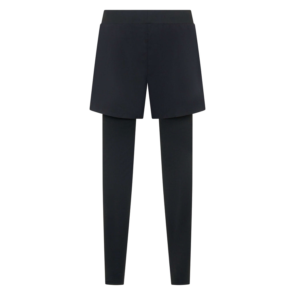Unconditional Active Peacemaker 5-inch shorts paired with matching leggings, featuring vibrant colors and athletic design.