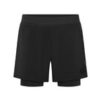 Black Peacemaker 5-inch shorts by Unconditional Active, showing the athletic fit and casual style on a model.