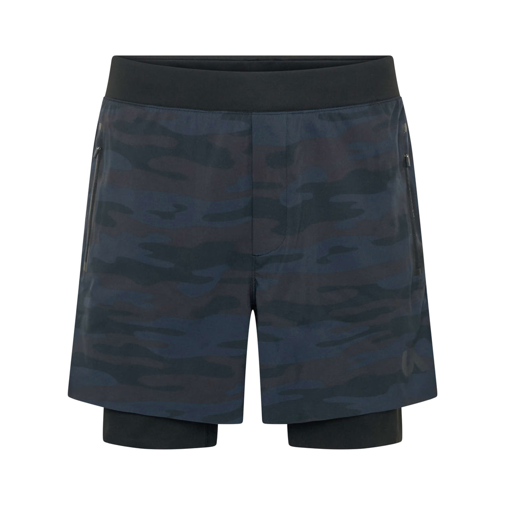 Unconditional Active Peacemaker 7-inch camouflage shorts with adjustable waistband and relaxed fit for casual wear.