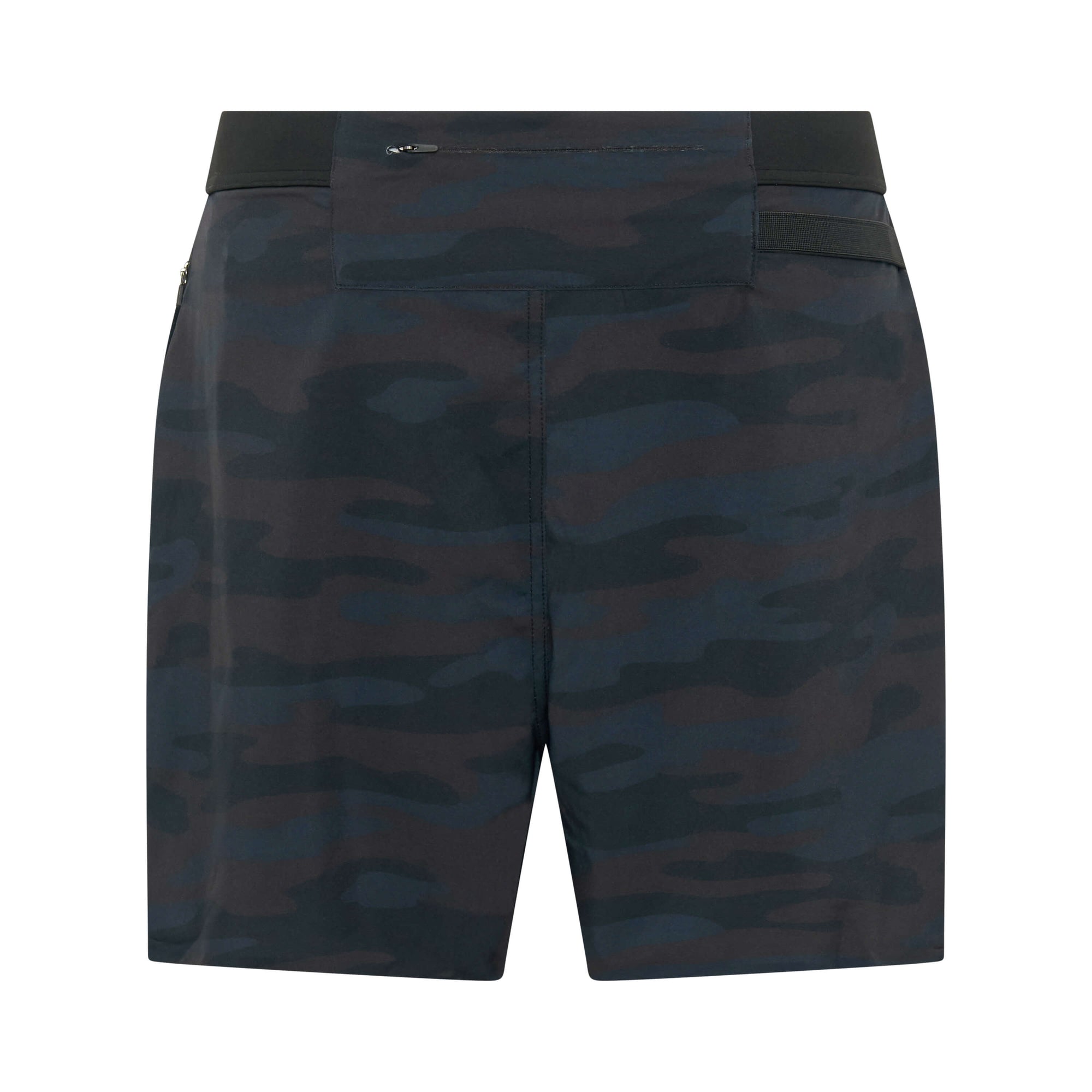 Unconditional Active Taskmaster 5-inch camouflage session shorts with adjustable waistband and lightweight fabric for active wear.