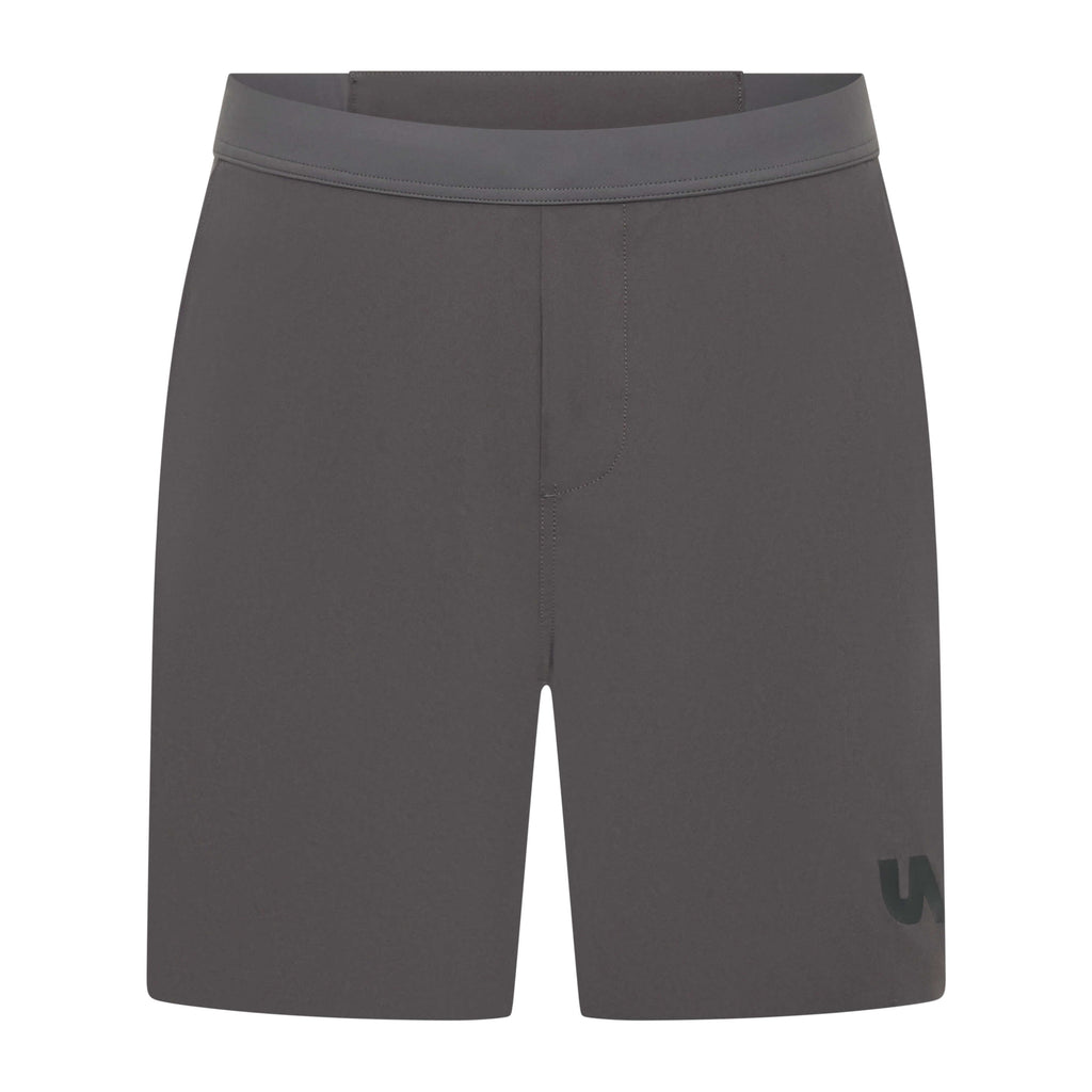Unconditional Active Taskmaster 7-inch dark charcoal session shorts for athletic and casual wear, featuring a comfortable fit.