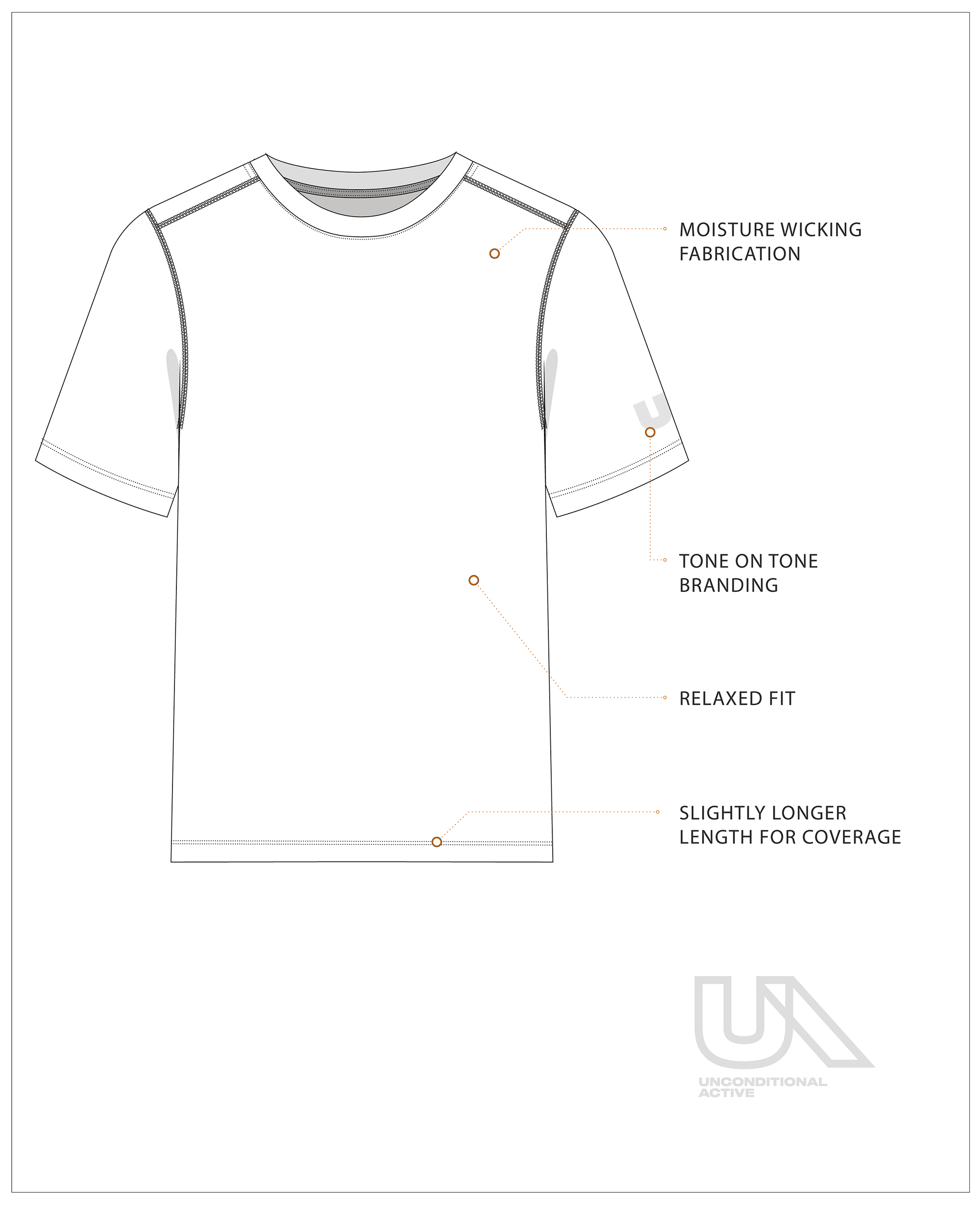 Unconditional Active Daredevil loose fit T-shirt with bold graphic design, casual tops for activewear and everyday wear.