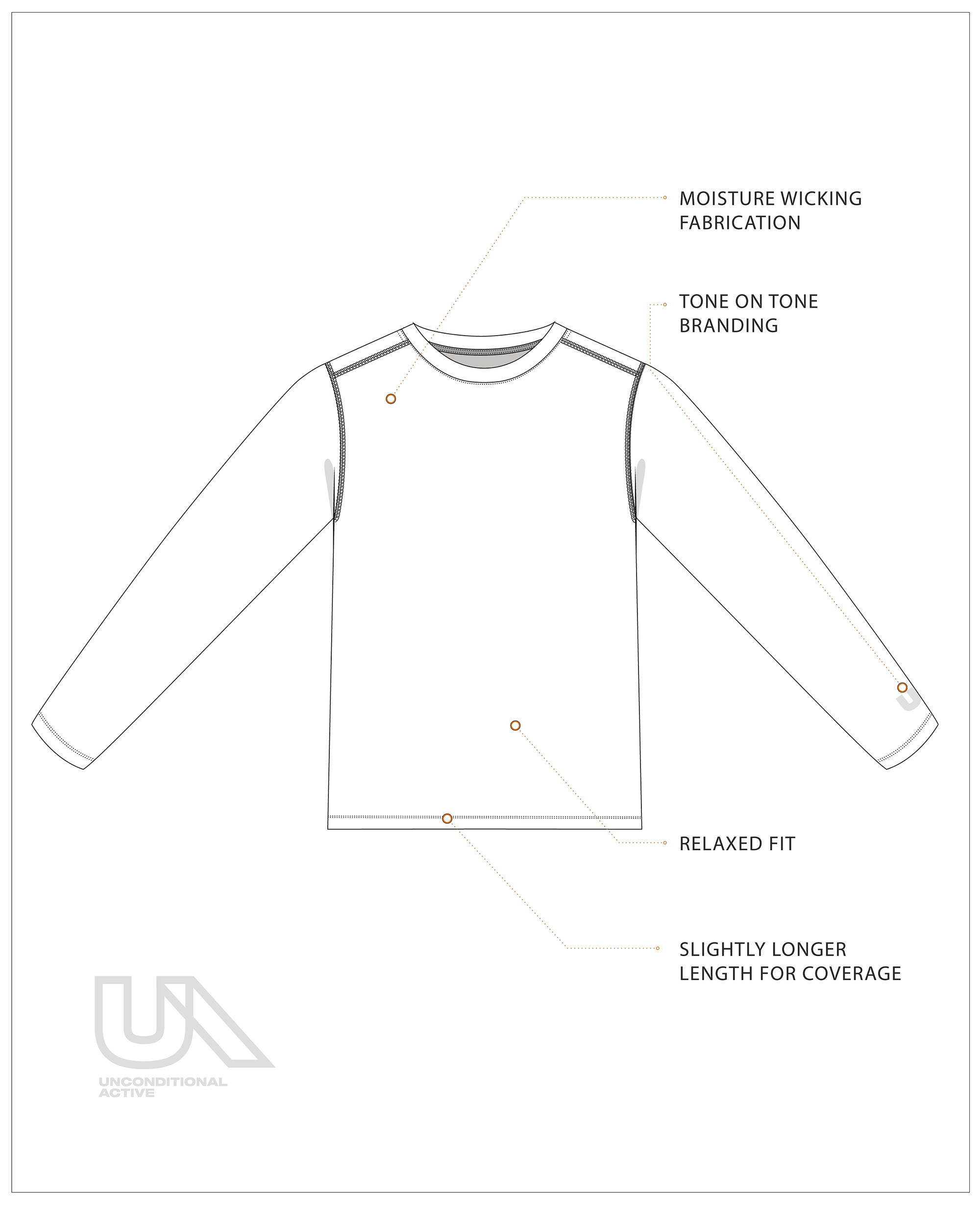 Unconditional Active Darkside Longsleeve Top with fitted design and long sleeves for active wear and casual style.