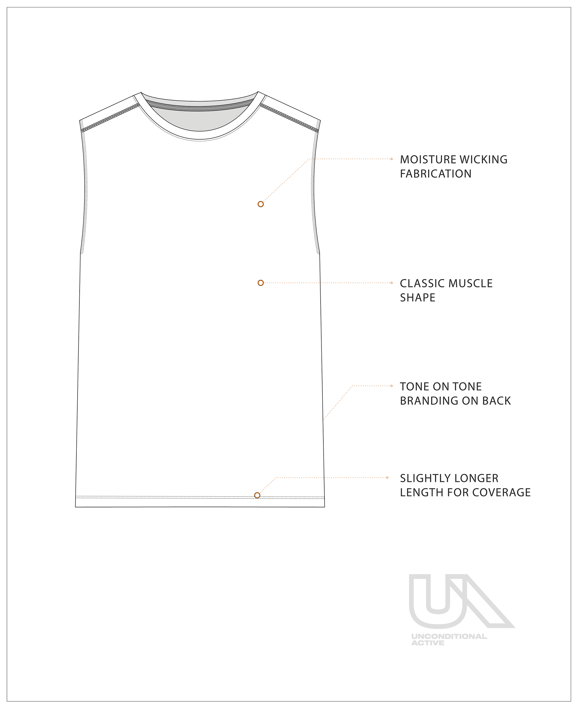 Black Darkside Muscle Tank by Unconditional Active featuring a sleeveless design and bold graphic print, perfect for workout wear.