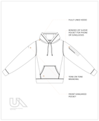 Unconditional Active Onslaught Everywhere Hoodie, a versatile black hoodie with front pocket and drawstrings, casual athletic top.