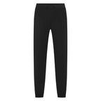 Black Warlock Long Jogger trackpants by Unconditional Active, featuring a relaxed fit and elastic waistband for comfortable wear.