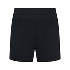 Dark black Unconditional Active Wildcat 5-inch mesh shorts shown with lightweight breathable fabric and elastic waistband.