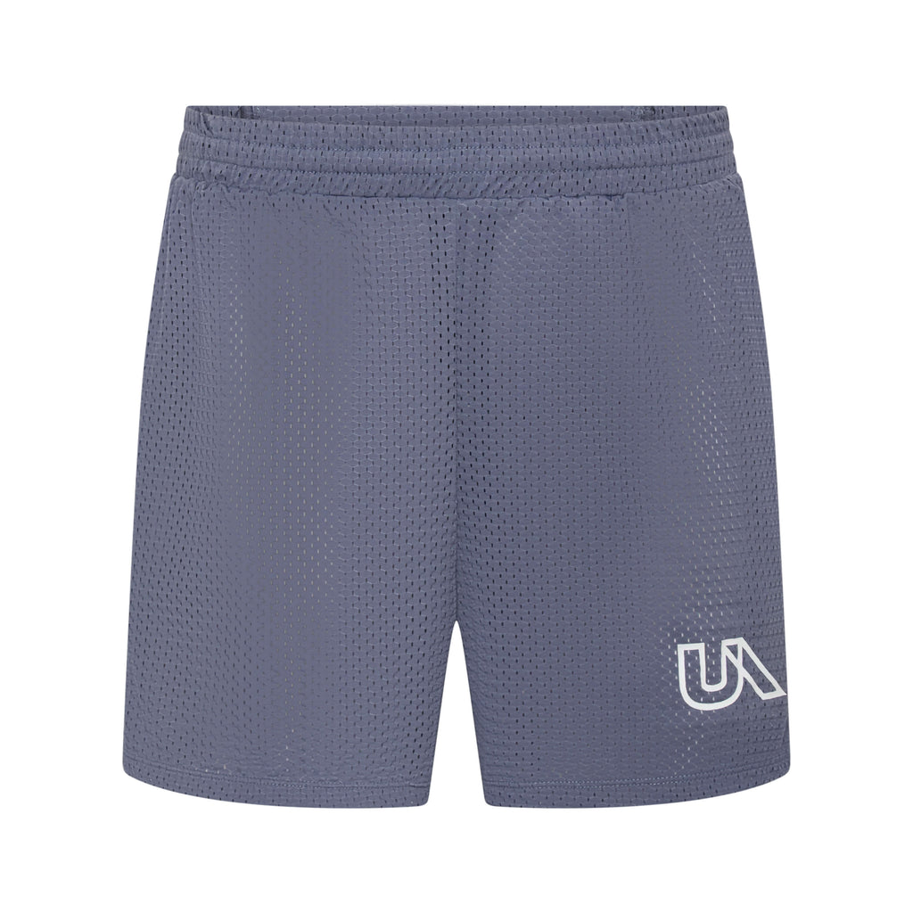 Unconditional Active Wildcat 5-inch mesh shorts in dark charcoal, lightweight athletic shorts with breathable mesh fabric.
