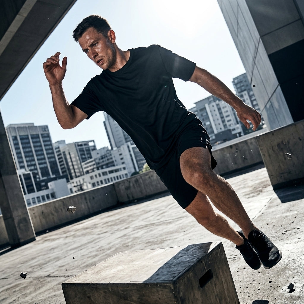 Short-sleeve T-shirt — Lifestyle - Athletic Action | Generated by Modelize