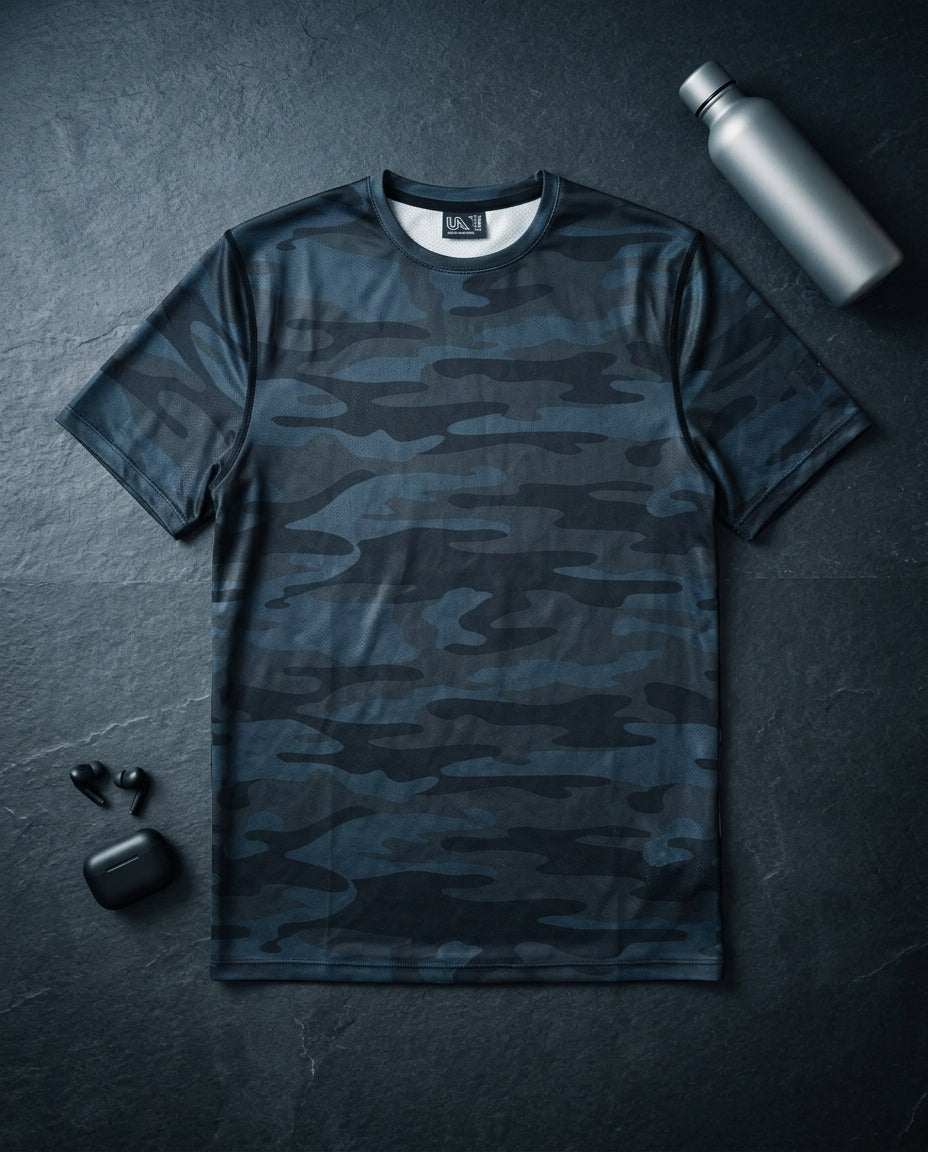 Performance T-shirt — Flat Lay - Styled | Generated by Modelize