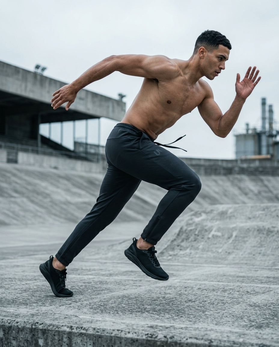 Performance track pants — Lifestyle - Athletic Action | Generated by Modelize