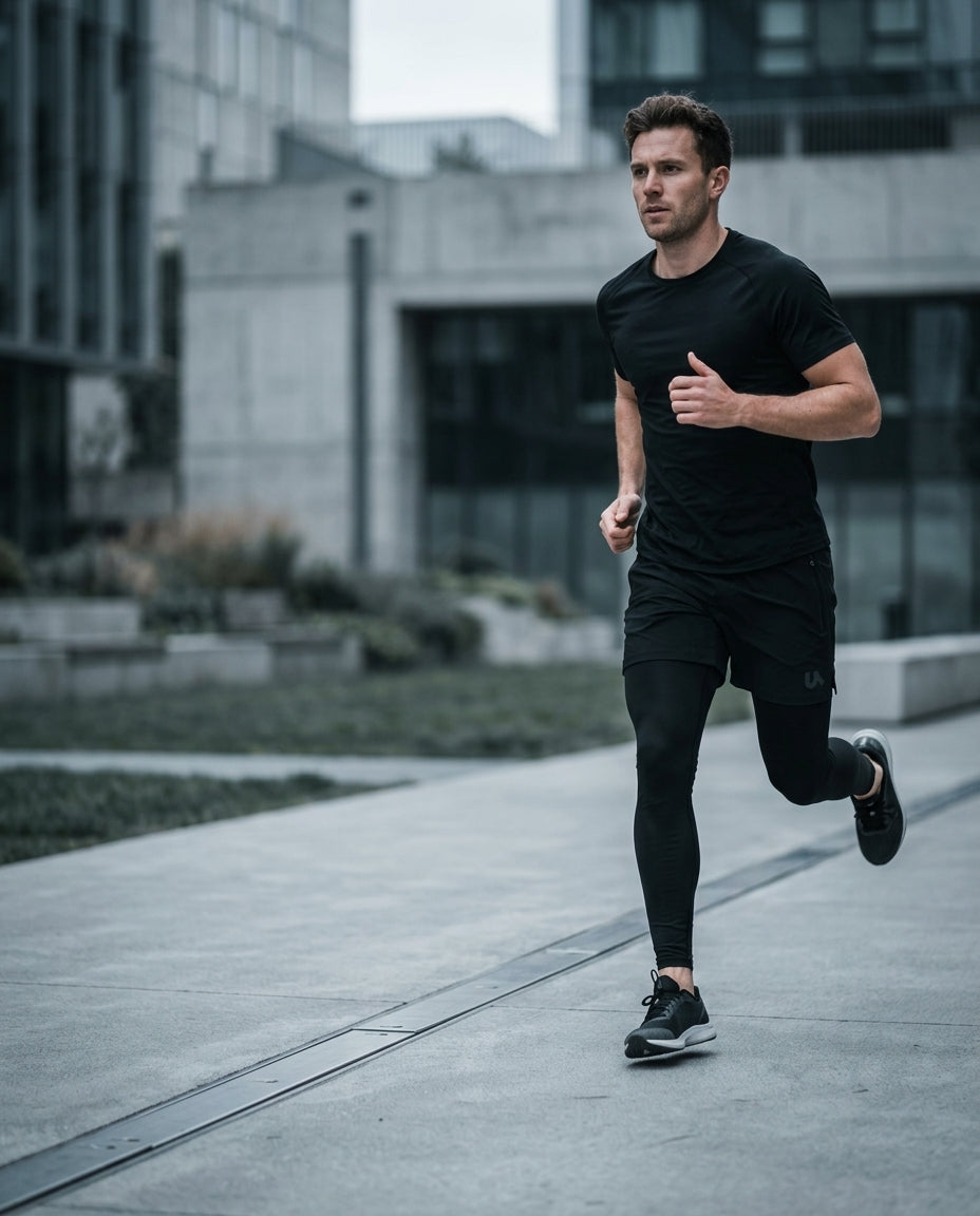 2-in-1 hybrid shorts and leggings — Lifestyle - Athletic Action | Generated by Modelize