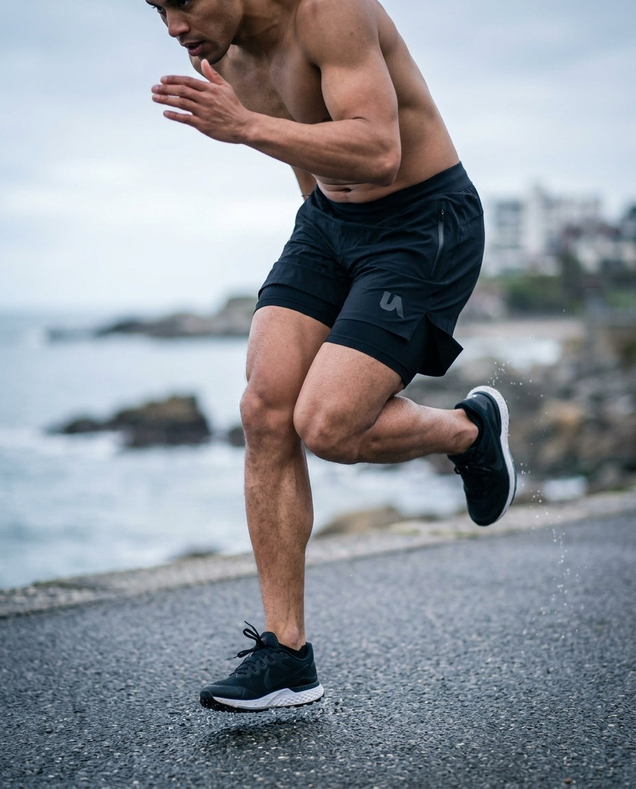 2-in-1 athletic performance shorts — Lifestyle - Athletic Action | Generated by Modelize