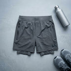 2-in-1 athletic shorts — Flat Lay - Styled | Generated by Modelize