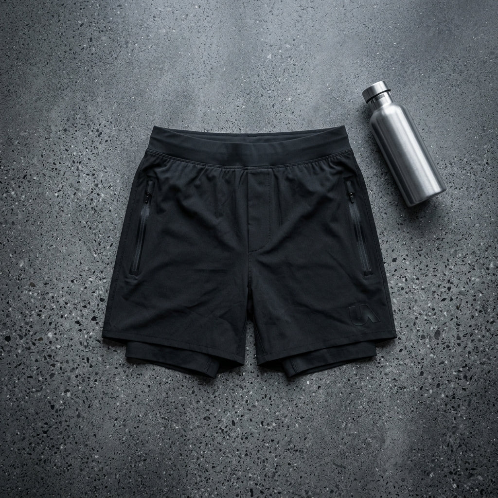 2-in-1 athletic performance shorts — Athletic Lifestyle Context | Generated by Modelize